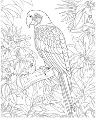 parrot drawing